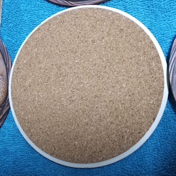 Wolf and Snake Cork Backed Coaster Set Of 6 - Picture 2 of 3